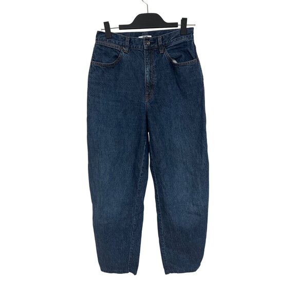 Uniqlo wide leg baggy jeans size 27 barrel 27P petite - Picture 1 of 5